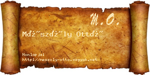 Mészöly Ottó névjegykártya